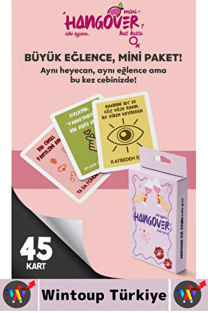 Eğlenceli Arkadaş Parti Özel Gün Kız Kıza Cesur İtiraf Oyun Hangover Mini İçki Oyunu-Kızlar Gecesi