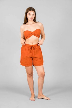 Kadın Şort-Crop Top Takım