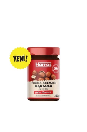 Şeker ilavesiz kakaolu Fındık Kreması 350 G x 2 Adet - Sürülebilir Çikolatalı Fındık Ezmesi