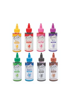 Dr. Gusto Sıvı Gıda Boyası 8'li Set 8x115 gr Sarı Kırmızı Pembe Mor Yeşil Mavi Siyah Kahve
