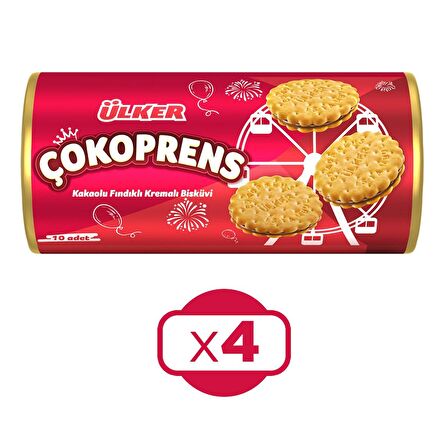 Ülker Çokoprens 10'lu Paket 300 Gr x 4 Adet