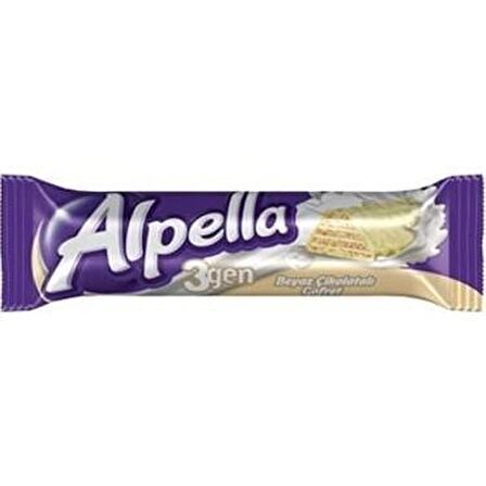 Alpella 3Gen Beyaz Çikolatalı Gofret 28 gr