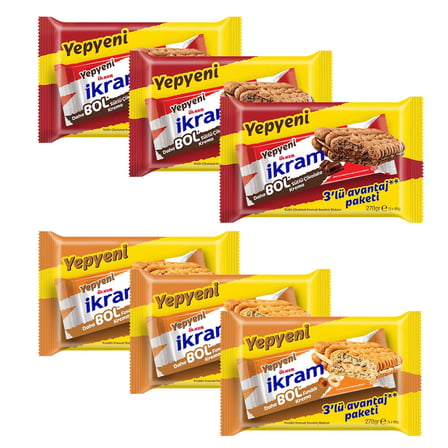 Ülker İkram Daha Bol FIndık ve Bol Çikolata 270 gr 6 lı Karma Paket