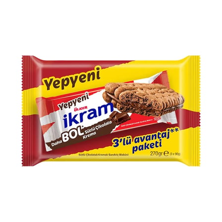 Ülker İkram Daha Bol FIndık ve Bol Çikolata 270 gr 6 lı Karma Paket