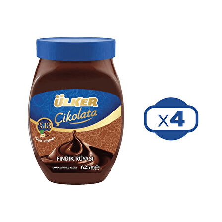 Ülker Fındık Rüyası Kakaolu Fındık Kreması 625 gr x 4 Adet