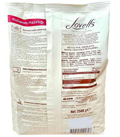 LOVELLS BEYAZ PUL ÇİKOLATA (2,5KG)