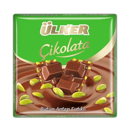 Ülker çikolata kare 65gr antep fıstıklı