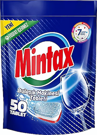 Mintax 7 Süper Güç Bulaşık Makinesi Tableti 50'li