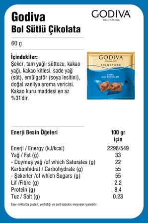 Ekstra Sütlü Kare Çikolata - 60 gram - 6 Adet