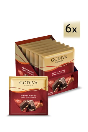 Kavrulmuş Bademli Bitter Çikolata - 60 gram - 6 Adet