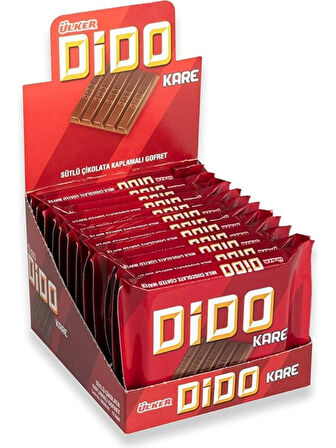 DİDO Kare - Sütlü Çikolata Kaplamalı Gofret - 55.5 gram - 12 Adet