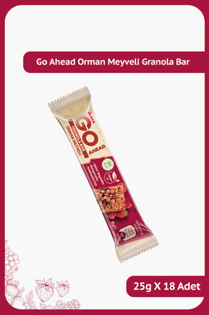 GO AHEAD Orman Meyveli Granola Bar - 25 gram - 18 Adet
