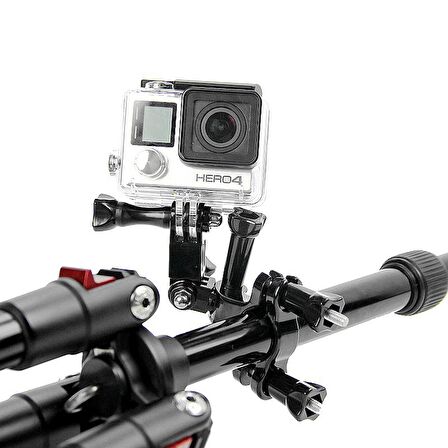 GP02 GoPro Aksiyon Kamera Üç Parçalı Motor Bisiklet Gidon Aparat