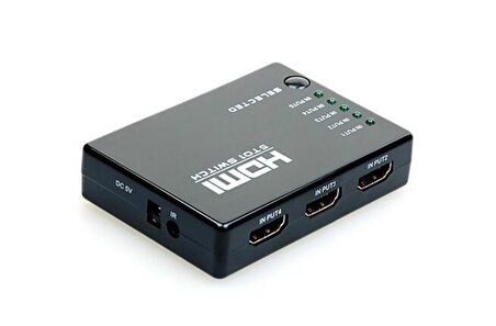 5 Port Kumandalı Full HD 1080p 3D HDMI Switch Çoklayıcı SY-501