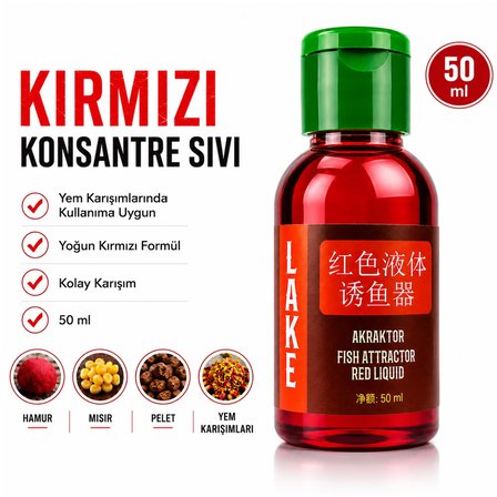 Hedyex Lake Atraktor Balık Cezbedici Red Sıvı 50 gr