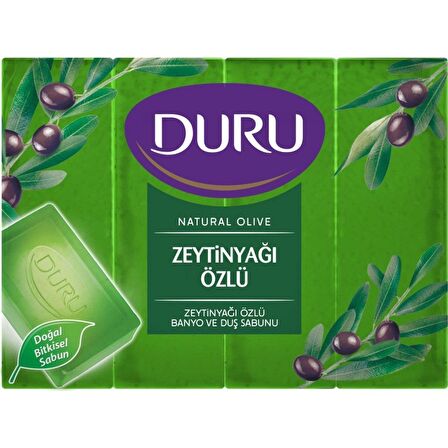 Duru Duş Sabunu Natural Olie Zetinyağlı 4 Lü 600 Gr