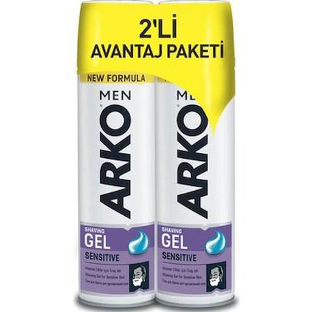 Arko Tıraş Jeli 200 ml Sensitive X 2 Adet