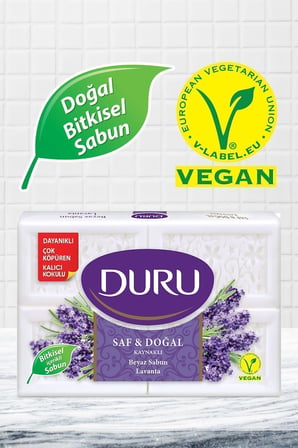 Duru Saf ve Doğal Kalıp Sabun 4x150 g - Lavanta