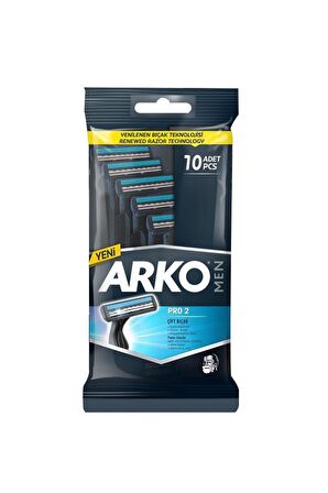 Arko Men 10'lu Çift Bıçaklı Tüm Cilt Tipleri İçin Kullan At Tıraş Bıçağı