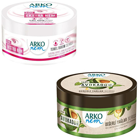 Arko Nem Ekstra Nemlendirici 250 ml + Arko Avokado Yağı Nemlendirici Krem 250 ml