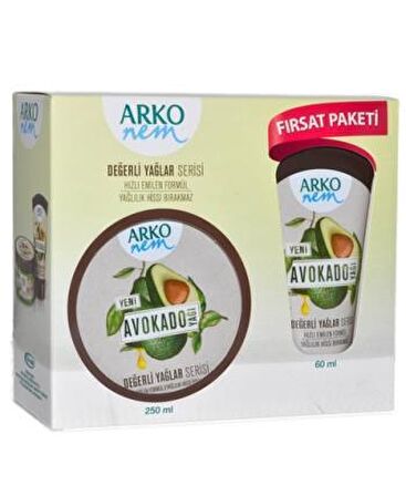 ARKO NEM DEĞERLİ YAĞLAR AVOKADO 250ML+60ML