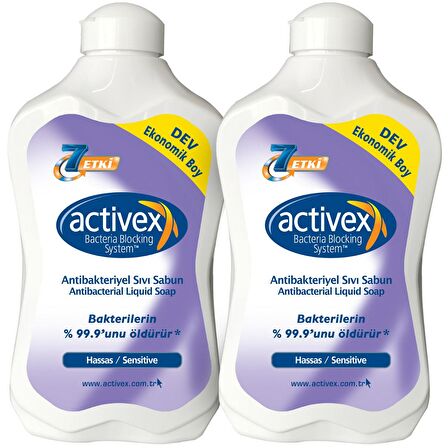 Activex Antibakteriyel Sıvı Sabun 1,5 + 1,5 Lt Hassas