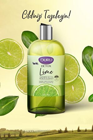 Duru Detox Lime Limon Aromalı Tüm Ciltler İçin Kalıcı Kokulu Duş Jeli 500 ml