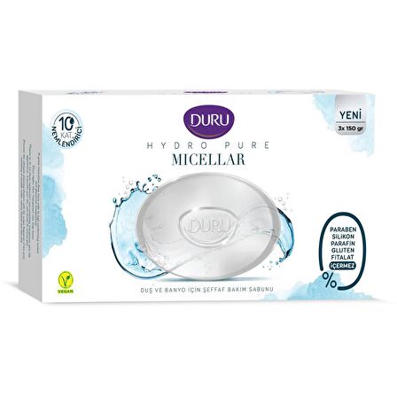 DURU HYDRO PURE SABUN 3X150GR MİCALLER 