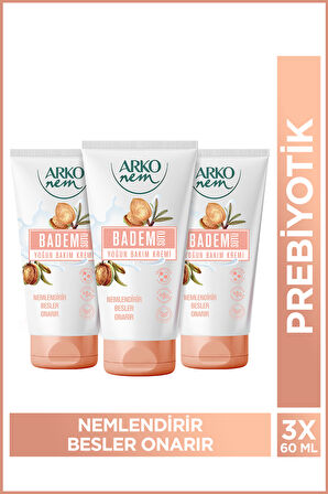 Yoğun Bakım Kremi Badem Sütü 3x60 Ml
