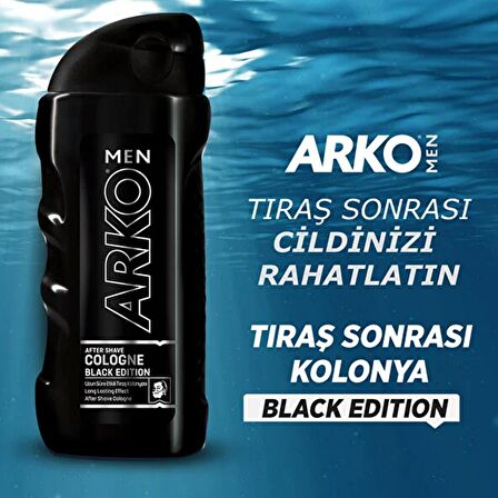 Arko Men Black Edition Tıraş Kolonyası 200 ml 3 ADET