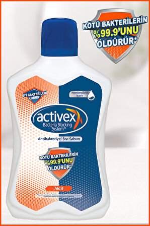 Activex Sıvı Sabun Aktif  2x1 LT + 2x500 Ml