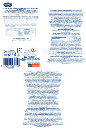 Activex Sıvı Sabun Aktif  2x1 LT + 2x500 Ml