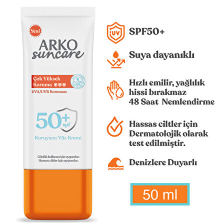 Spf50+ Vücut Güneş Losyonu 200 ml & Spf50+ Yüz Güneş Kremi 50 ml Çanta Hediyeli İkili Yaz Seti