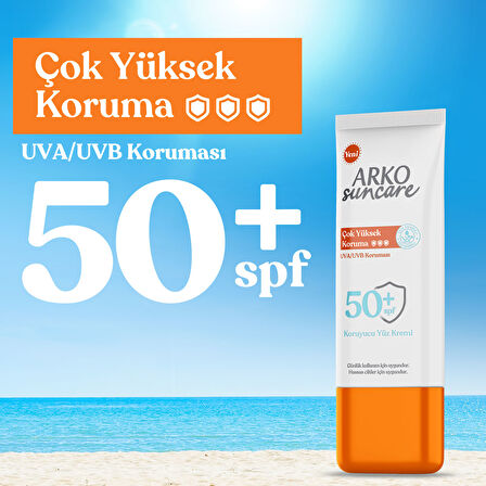 Spf50+ Vücut Güneş Losyonu 200 ml & Spf50+ Yüz Güneş Kremi 50 ml Çanta Hediyeli İkili Yaz Seti