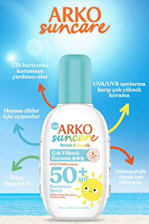 Spf50+ Çocuk Bebek Güneş Kremi 200 ml & Spf50+ Yüz Güneş Kremi 50 ml İkili Yaz Seti Çanta Hediyeli