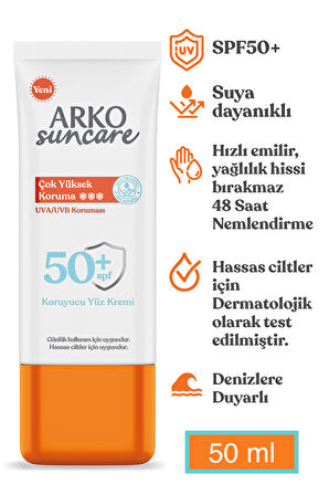 Spf50+ Çocuk Bebek Güneş Kremi 200 ml & Spf50+ Yüz Güneş Kremi 50 ml İkili Yaz Seti Çanta Hediyeli