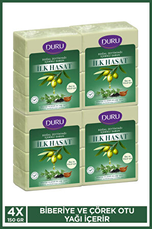 Duru İlk Hasat Doğal Zeytinyağı İçerikli Saç ve Vücut Sabunu 4x150 GR