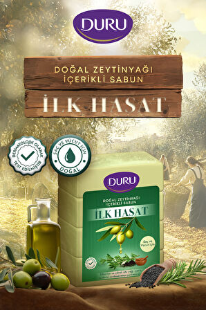 Duru İlk Hasat Doğal Zeytinyağı İçerikli Saç ve Vücut Sabunu 4x150 GR