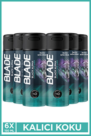 Blade Hero Selection Serisi Black Alpha Erkek Deodorant 6x150 Ml