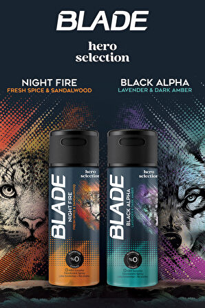 Blade Hero Selection Serisi Night Fire&Black Alpha Erkek Deodorant 4x150 Ml