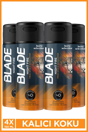 Blade Hero Selection Serisi Night Fire Erkek Deodorant 4x150 Ml