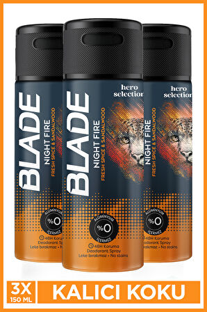 Blade Hero Selection Serisi Night Fire Erkek Deodorant 3x150 Ml