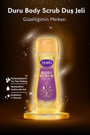 Duru Body Scrub Crystal & Gold Duş Jeli 2x450 Ml İkili Set