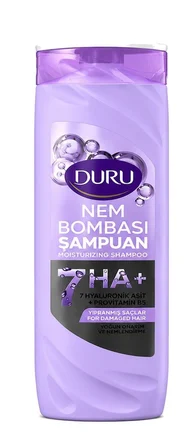 Duru Nem Bombası Şampuan 600 ml Yıpranmış Saçlar İçin Yoğun Onarım ve Nemlendirme 3 lü