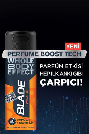 Blade Whole Body Royal Amber Tüm Vücut Erkek Deodorant Spray 4x150 ml