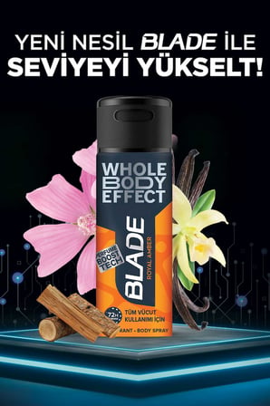 Blade Whole Body Royal Amber Tüm Vücut Erkek Deodorant Spray 4x150 ml