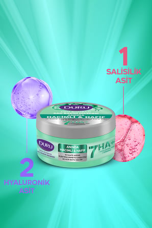 Nem Bombası 7’li Hyaluronik Asit Kompleksi Yoğun Nemlendirici Saç Maskesi Hacim Verici 200 Ml