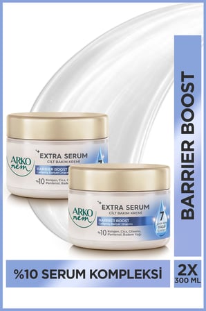Arko Nem Extra Serum Barrier Boost Gelişmiş Cilt Bariyer Onarımı & Derin Nemlendirici Krem 2x300 Ml