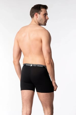 Erkek Elestan Likralı Pamuklu Boxer 3'lü