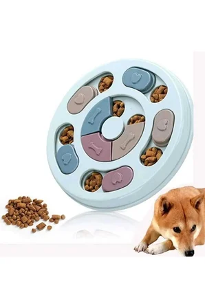 4'lü Set : Köpek Oyuncağı Mama Bulmaca , Peluş Kemik Dayanıklı Sesli,Top,Tavuk Budu Kışkırtıcı Sesli